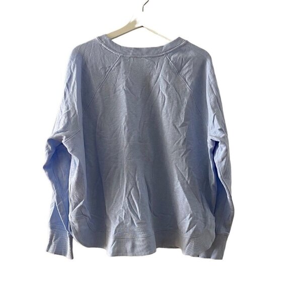 Haven Well Within Light Blue Pullover Curved Hem Pullover Sweater Size XL Cotton - Picture 2 of 7